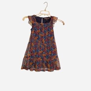 Three Pink Hearts Floral Mesh Babydoll Top - XS